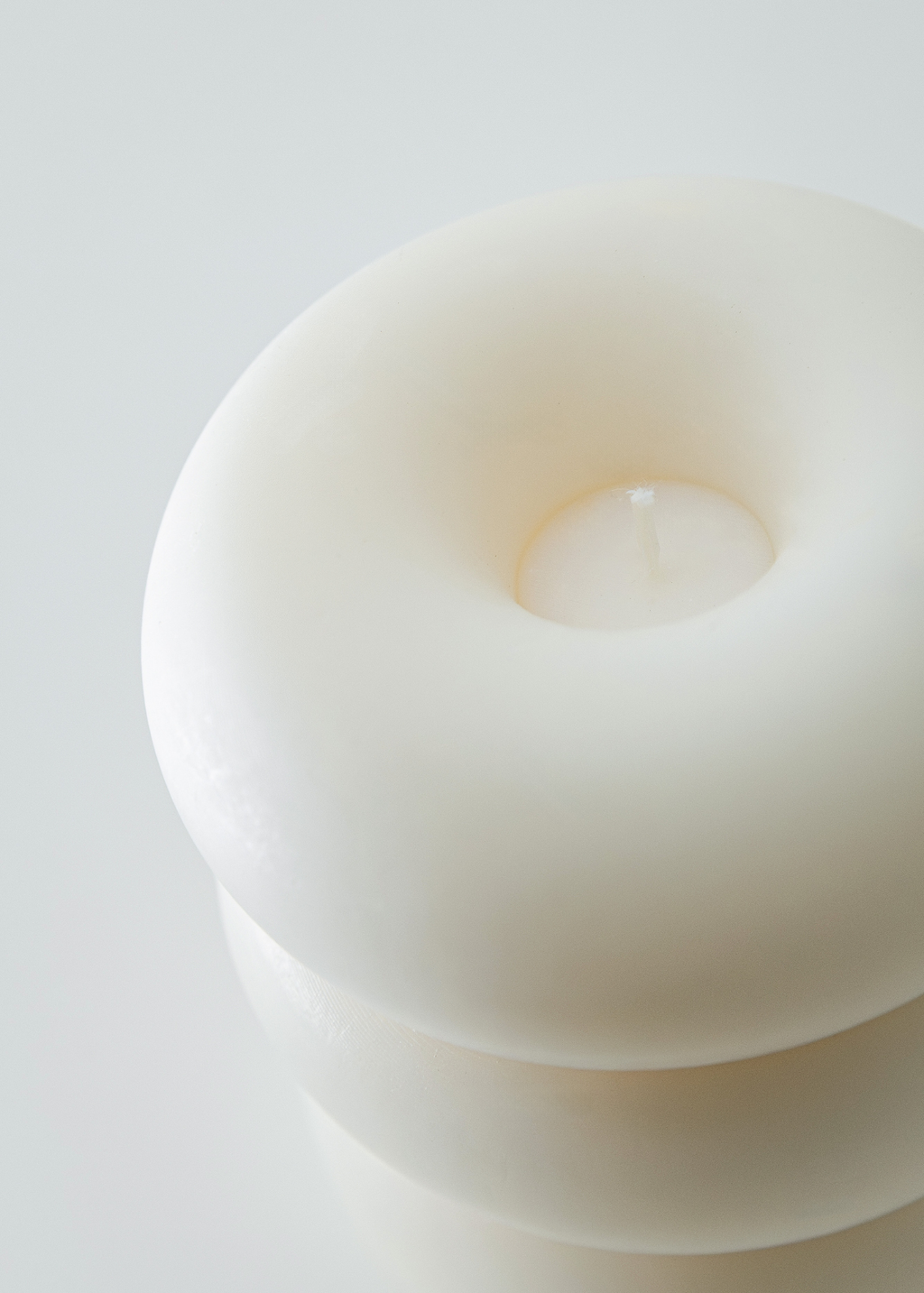 Armonia three ring stacked candle white soy coconut wax with smooth texture